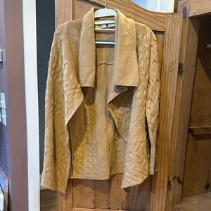 Neiman Marcus Women's Camel Knit Cardigan